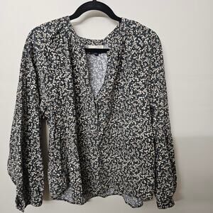 Green Cottagecore Boho Floral Poet Blouse Size XXL‎ | Universal Threads
